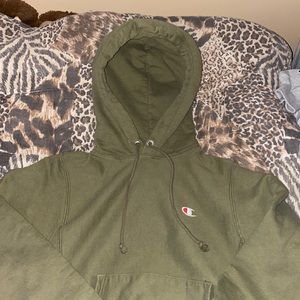 XS Women’s Champion Olive Green Hoodie